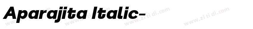 Aparajita Italic字体转换
